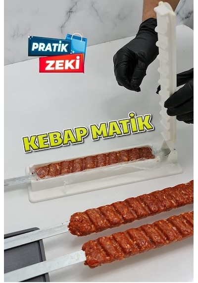 Bev Kitchen Kebapmatik Adana Urfa Kebap Kalıbı Aparatı Pratik Hızlı Kebap Makinesi Kutusu Kebap Matik Kalıp Diğer