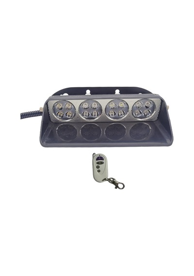 Cam İçi Çakar Lamba Uzaktan Kumandalı 16 Led 24w 12v Kırmızı-mavi / Lapa520