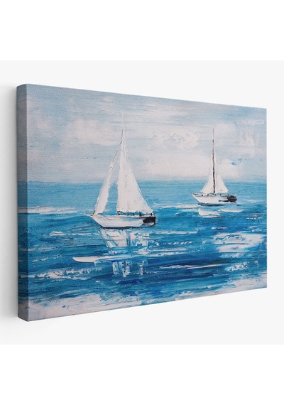 Es10 modagos067 Yaz Yelkenli Dekoratif Kanvas Duvar Tablosu-3711 (50 x 70)
