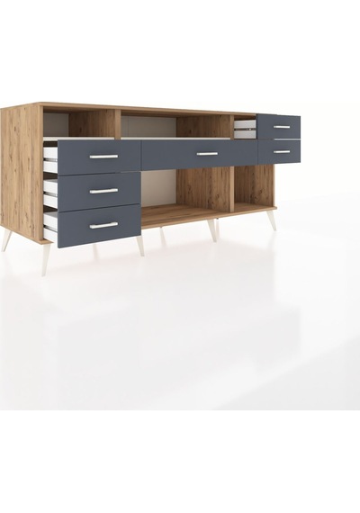 Kronos Konsol 2 Raflı 6 Çekmeceli 176x59x83 Çam-aytaşı/antrasit Aytaşı/antrasit Kronos Konsol 2 Raflı 6 Çekmeceli 176x59x83 Çam-aytaşı/antrasit Aytaşı/antrasit