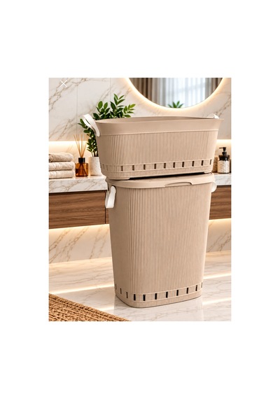 Still Çamaşır Sepeti 65 Lt + Çamaşır Selesi 40 Lt İkili Set Bej - 909303859 Bej