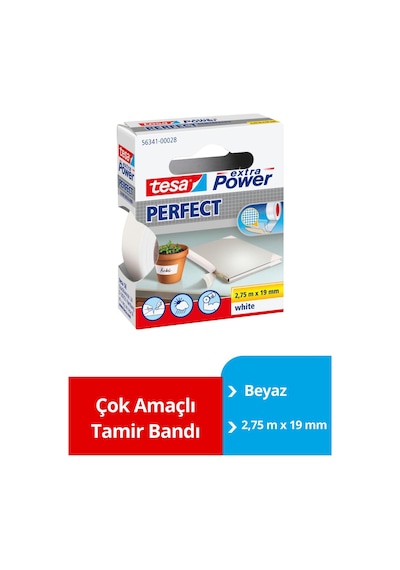 Tesa Ekstra Power Kusursuz Tamir Bandı, Beyaz