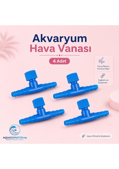 Akvaryum Hava Vanası - İnce Ayarlı Vana - 4 Adet