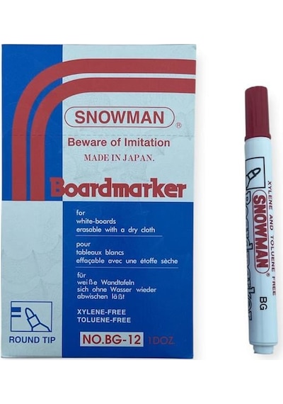Snowman Kırmızı Tahta Kalemi Çok Renkli