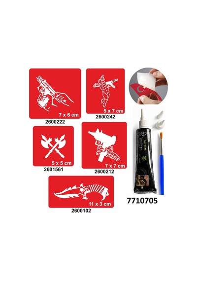 Hint Kınası Ve Şablonla Geçici Dövme Yapma Seti Set 47