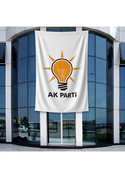 Ak Parti Bayrağı 140gr Premium Raşel Kumaş 400x600cm Diğer