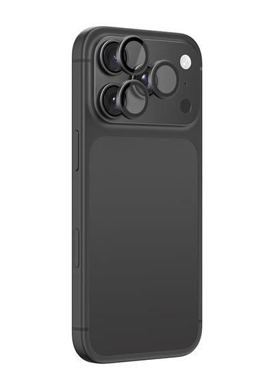 Apple iPhone Uyumlu 18 Pro Max Amazingthing Radix Vision Parlama Önleyici Kamera Lens Koruyucu Aparatlı Siyah