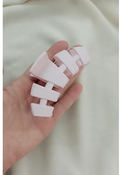Mandal Toka Saç Aksesuarı 9 Cm İthal Ürün Saç Tokası Renk Açık Pembe Krem