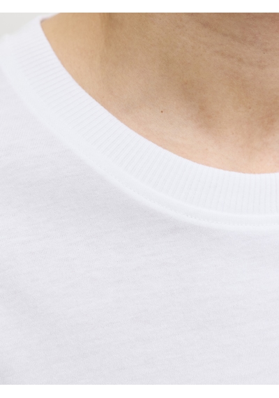 Jack & Jones Erkek Gögüs Baskili Bisiklet Yaka Tisört - Corals - 12288345 Beyaz