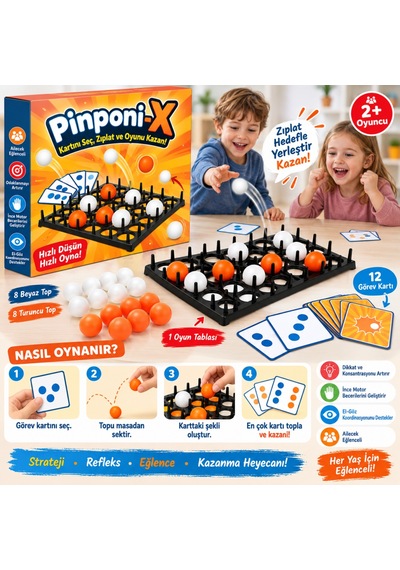 Pinponi-x Kutu Oyunu Çok Renkli