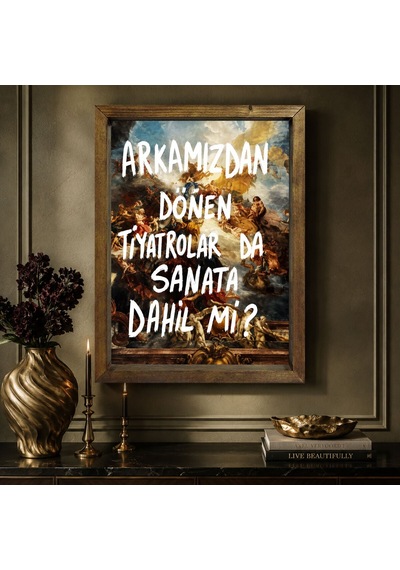 Bk Gift Vintage Klasik Sanat Esprili Sözlü Masif Ahşap Çerçeveli Dekoratif Tablo - 5