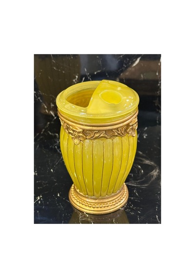 6 Parça Polyester Banyo Takımı Sarı