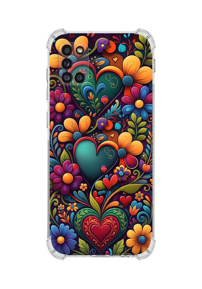 Printify Samsung Galaxy A31 İle Uyumlu Düşlerin Dansı Serisi Çiçeklerin Dansı Tasarımlı Uv Baskılı Köşe Korumalı Antişok Kılıf Şeffaf