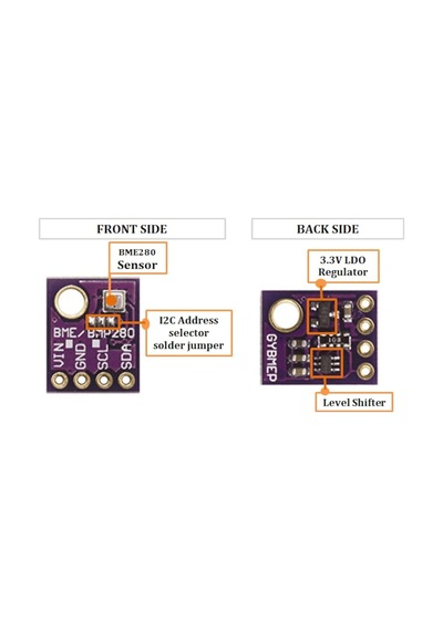 Sıcaklık Nem Ve Barometrik Basınç Sensörü Bme-280 Bme280 5 Volt N11.3702