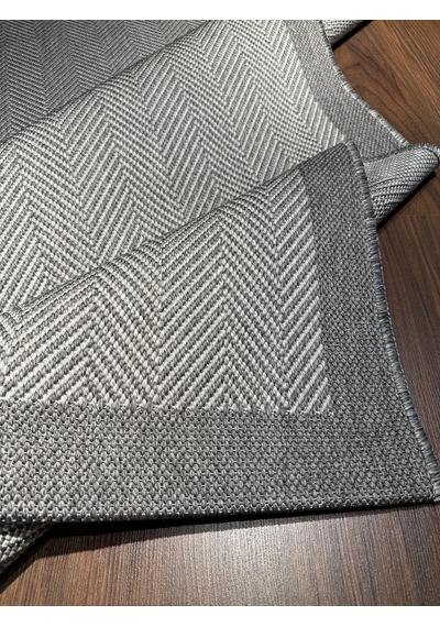 Mess Modern Dekoratif Yumuşak Dokulu Sisal Halı 3939 Gri Antrasit Çok Renkli