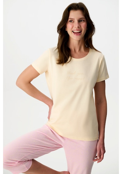 Penti  Pembe Roses Pamuklu Kapri Pijama Takımı