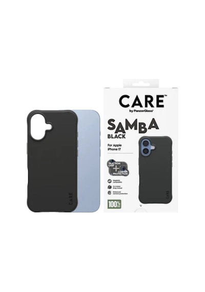 Care By Panzerglass Apple Uyumlu iPhone 17 Samba Siyah Magsafe  Kılıf