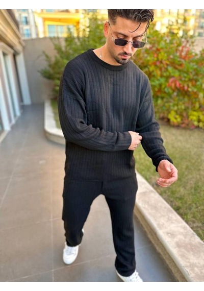Uzun Sweatshirt Kollu Tişört Fitilli Örme Triko Yumuşak Dokulu Tüylenmez Pamuklu Kazak Ekru Uzun Sweatshirt Kollu Tişört Fitilli Örme Triko Yumuşak Dokulu Tüylenmez Pamuklu Kazak Ekru