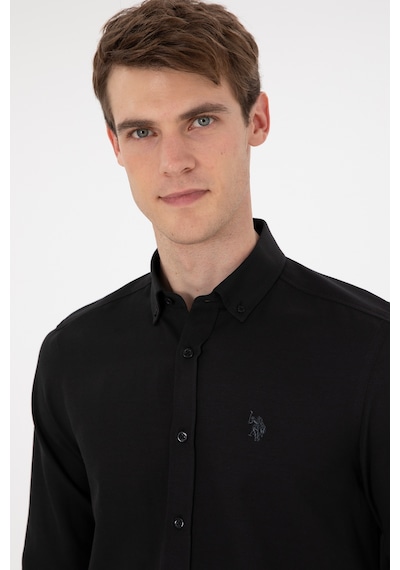 U.s. Polo Assn. Erkek Siyah Gömlek Basic 50296777-vr046 Siyah U.s. Polo Assn. Erkek Siyah Gömlek Basic 50296777-vr046 Siyah