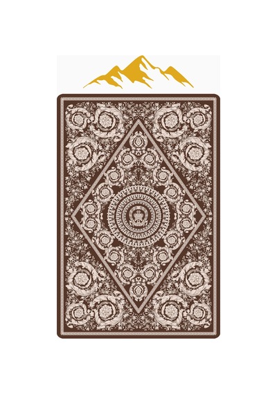 Modern Desenli Dijital Baskı Kaymaz Taban Halı H1097 Renkli