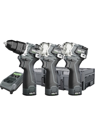 Voltz VZ16-3KIT 16.8V Çift Akülü Vidalama + Somun Sökme + Tornavida 3'lü Set