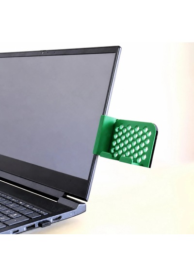 3d Baskı Monitor Telefon Tutucu - Petek Desenli Laptop Kenar Telefon Tutucu-yeşil Çok Renkli