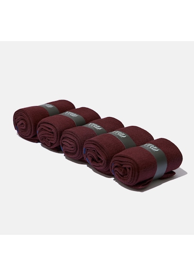 Dikişsiz Bambu Çorap Düz Bordo Renk Bambu Erkek Çorap Kutulu 5 Çift Premium Uzun Çorap Soket Çorap Bambu Mix