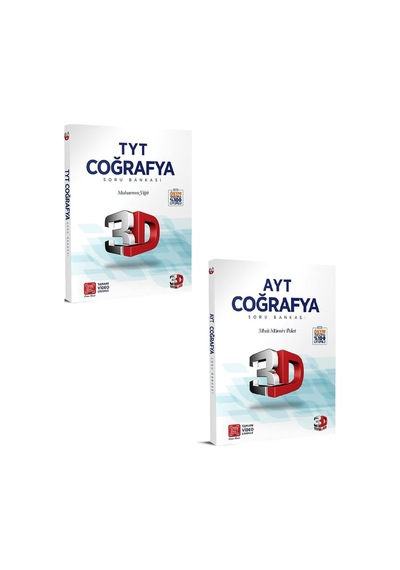 3D Yayınları Tyt Ayt Coğrafya Soru Bankası Seti 2023