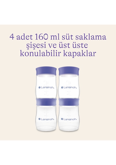 Lansinoh Anne Sütü Saklama Şişeleri 4 Adet