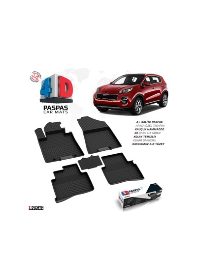 Kia Sportage 4D Havuzlu Paspas 2016-2021 A+Kalite