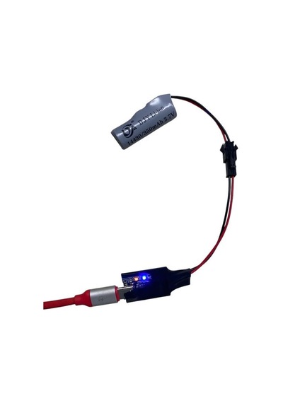 Type C Girişli 3.7 Volt Oyuncak Araba Pil Şarj Cihazı 7521 mavi