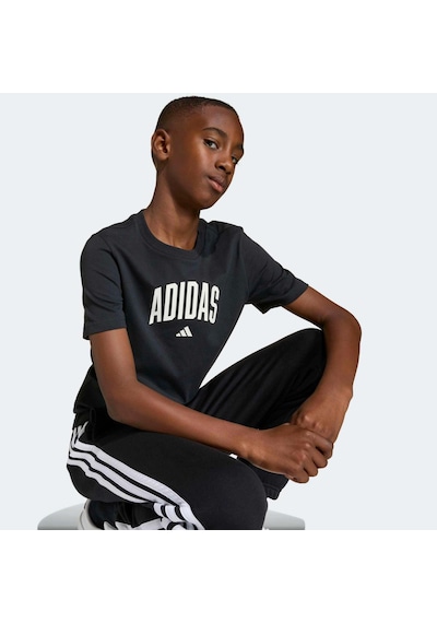 Adidas Collegiate Graphic Çocuk Siyah Tişört Ke1348 Siyah