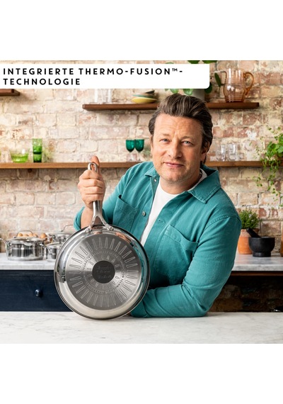 Jamie Oliver By Tefal Cook Akıllı Kızartma Tavası 28cm, Kaplamasız Paslanmaz Çelik, İndüksiyona Uygun, Thermo-fusion Taban, Geri Dönüştürülebilir, Perçinli Sap, Paslanmaz Çelik, E3110655 Siyah Jamie Oliver By Tefal Cook Akıllı Kızartma Tavası 28cm, Kaplamasız Paslanmaz Çelik, İndüksiyona Uygun, Thermo-fusion Taban, Geri Dönüştürülebilir, Perçinli Sap, Paslanmaz Çelik, E3110655 Siyah