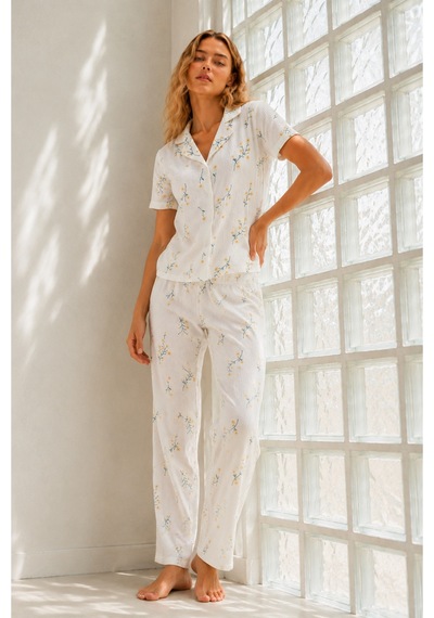Norcia Sports Kadın Genç Loose İpliği Boyalı Çok Renkli Pijama Takımı Çok Renkli - 929322729 Çok Renkli - 929322729 Çok Renkli