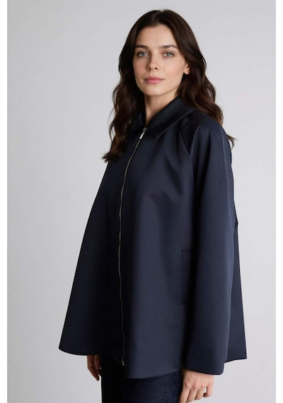 Defacto Loose Fıt Gabardin Trençkot H2391ax26spnv253 Lacivert-nv253