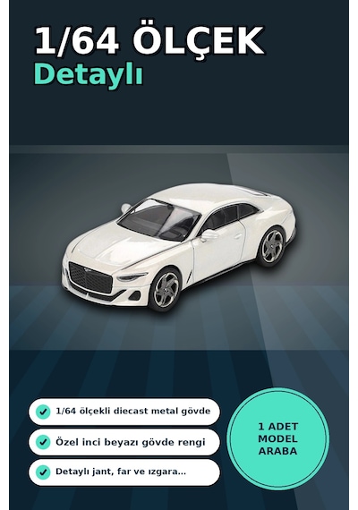 1/64 Ölçekli Metal Diecast Model Bentley Batur Bonneville Pearl Araba Koleksiyon Bx-313379