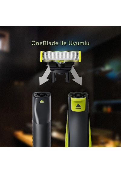 Philips Oneblade Qp2724 Kuru Çok Amaçlı Tıraş Makinesi İle Uyumlu Yedek Bıçak - Elek Başlık Seti