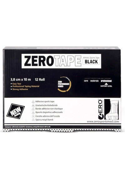 Zerotape Sporcu Tespit Bandı 3.8 CM x 10 M Siyah