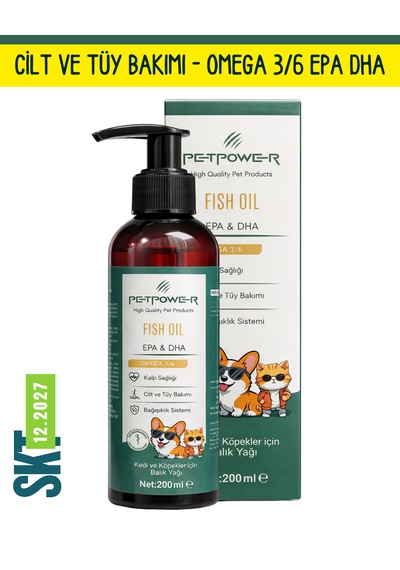 Kedi Köpek Balık Yağı Fish Oil 200 Ml Omega 3 & 6 Epa Dha Cilt Ve Tüy Bakımı