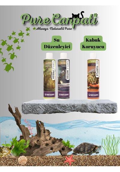 Purecanpati Kaplumbağa Bakım Seti Kabuk Koruyucu Ve Su Düzenleyici
