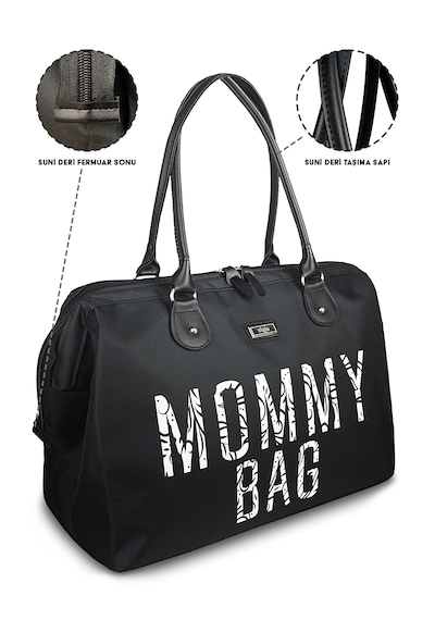 Stylo Mommy Bag Usa Anne Bebek Bakım Ve Kadın Çantası Sıyah Siyah