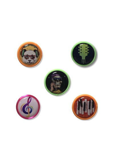Kitap Ayracı Tasarımı-5 Adet Karne,öğretmenler Günü,doğumgünü Hediyesi,panda-gitar-kurukafa-müzik