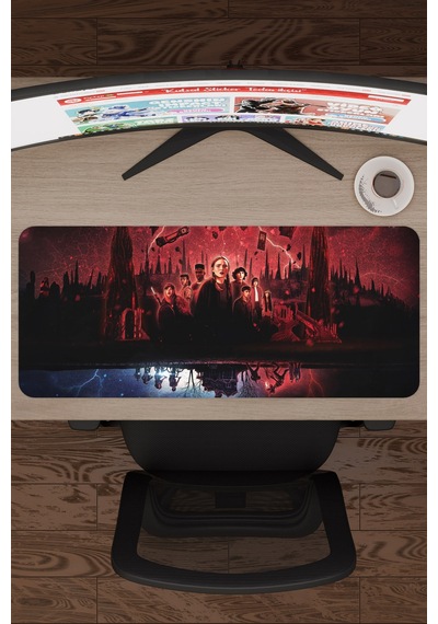 Stranger Things V1 70x30 Xl Gaming Kauçuk Kaymaz Taban Mouse Pad Fare Altlığı