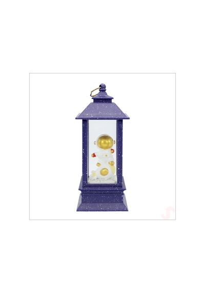 Uçuşan Simli,12,5cm X 5cm Led Işıklı Astronot Fener Küre - D
