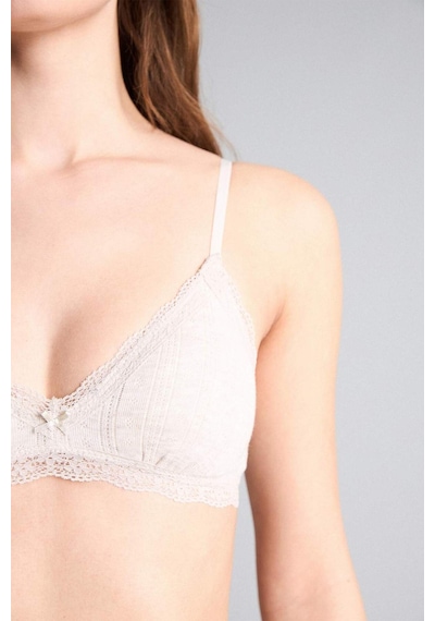 Defacto Dantel Detaylı Çıkarılabilir Pedli Balensiz Bralet G7762ax26spbn503 Kahve-bn503