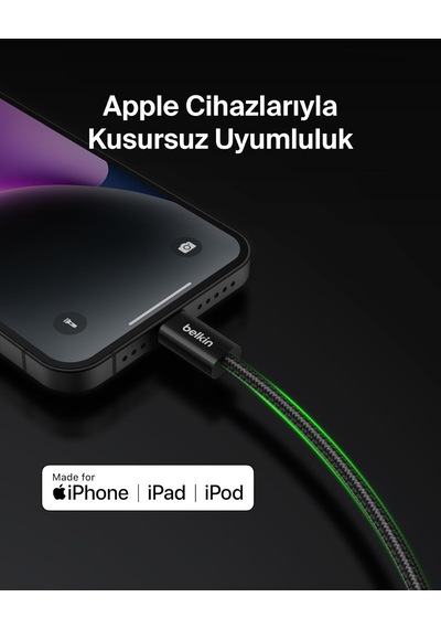 Belkin 2'li Örgülü Usb-c - Lightning Kablo, 1,5 M, Apple Uyumlu iPhone 14 Ve Ö
