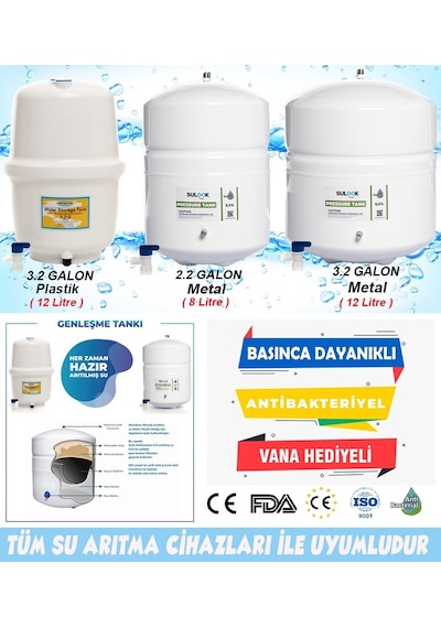 Antibakterial Su Arıtma Tankı 8 Litre (2.2 Galon) * - 486702826