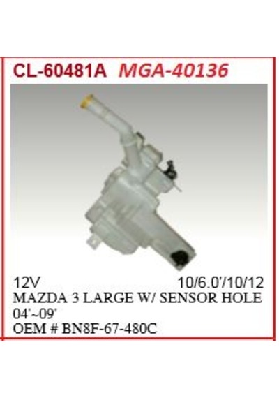 MGA 40136 SILECEK SU DEPOSU MAZDA 3 03-08 MOTORLU SENSÖRLÜ GENIS