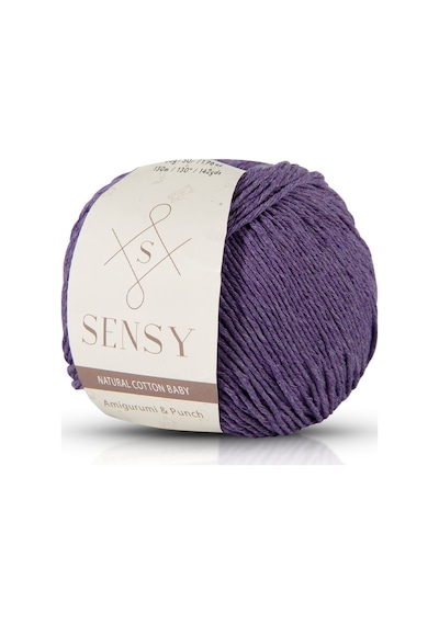 Premium Amigurumi Ipi Punch Panç Baby Soft Cotton 50 Gr Örgü Ip Eflatun