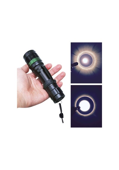 Zoomlu Oto Şarjlı El Feneri Watton Wt-012 Senalstore Siyah